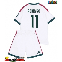Camisa de Futebol Real Madrid Rodrygo Goes #11 Equipamento Principal Infantil 2026-27 Manga Curta (+ Calças curtas)